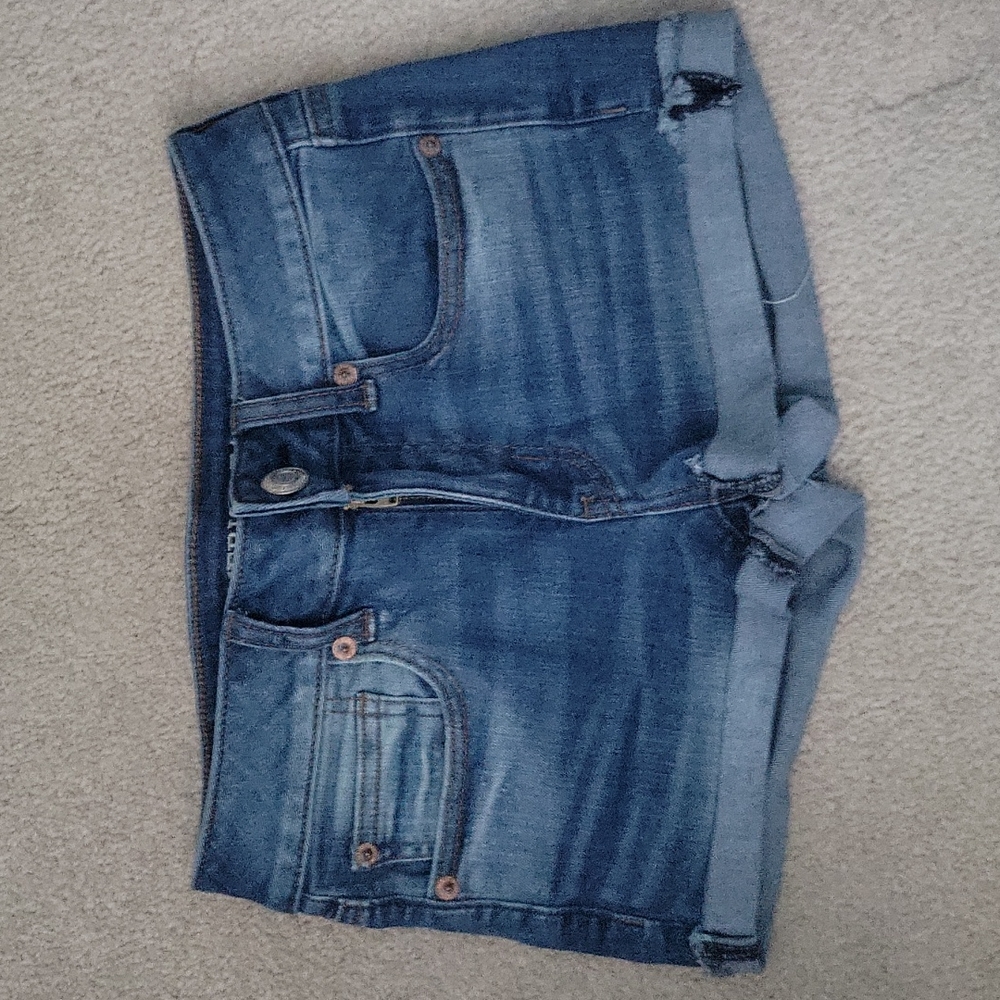 American eagle midi jean shorts size 2